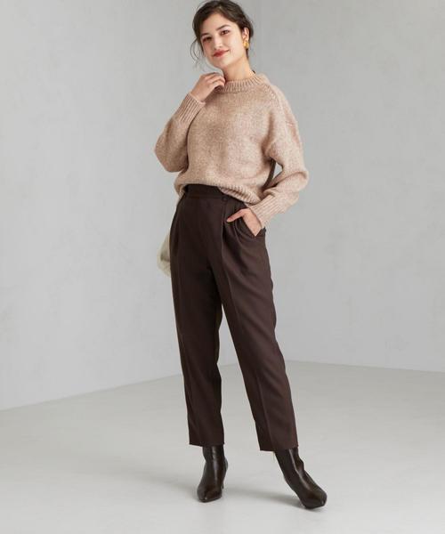 green label relaxing(グリーンレーベルリラクシング)の「FFC テーパード パンツ(その他パンツ・レディース・オフホワイト/ブラック/ブラウン・38/36)」の13枚目の写真