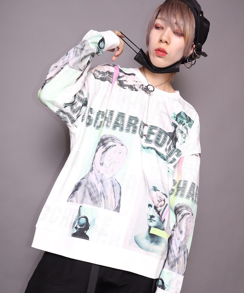 rovtski(ロフトスキー)の「【ビッグシルエット】SID CREW&HOOD/デザイン/タイダイ クルーネックスウェット トレーナー&パーカー(スウェット・レディース・イエロー系その他/イエロー系その他2/ブラック系その他/ブラック系その他5/グリーン系その他2/イエロー系その他3/ブラック系その他4/ブラック系その他3/ブルー系その他/ブラック系その他2/ホワイト系その他2/ホワイト系その他3/ピンク系その他/ホワイト系その他/グリーン系その他/オレンジ系その他・FREE)」の4枚目の写真