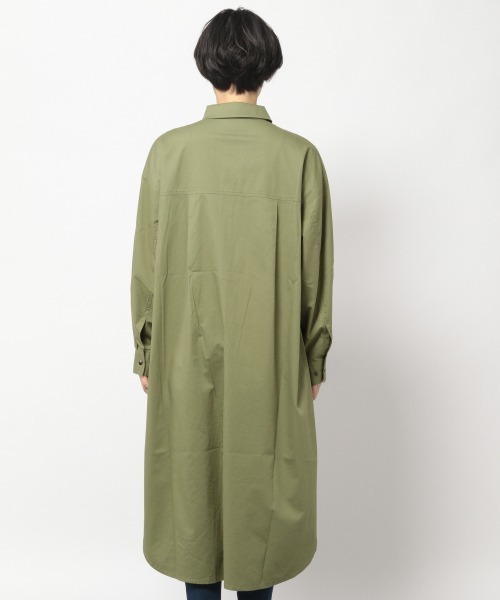 PAGEBOY（ページボーイ）の「ロングミリタリーシャツワンピース（ワンピース・レディース・カーキ/グレイッシュベージュ/ホワイト・FREE）」の16枚目の写真
