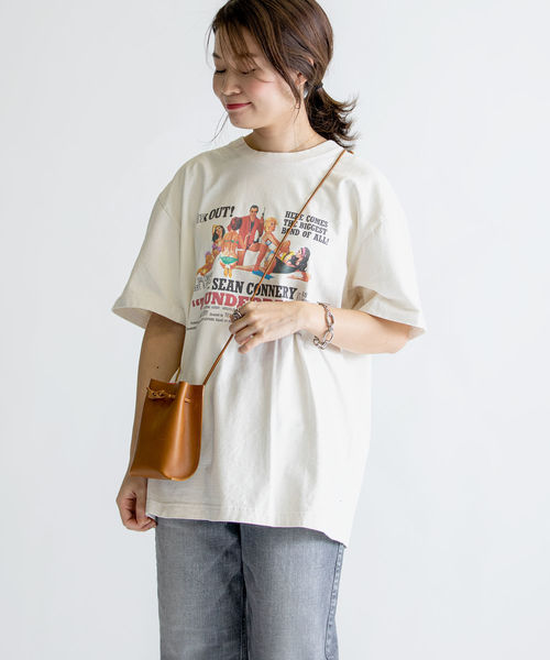 SHIPS(シップス)の「GOODSPEEDムービーTee◇(Tシャツ/カットソー・レディース・ブラック/ネイビー/オフホワイト/ダークグレー・ONE SIZE)」の2枚目の写真
