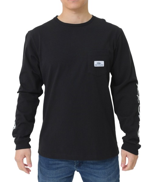 rip curl(リップカール)の「【RIP CURL リップカール】プリントロングTシャツ / ユニセックス / ロンT ポケット付き 袖プリント(Tシャツ/カットソー・メンズ・ブラック/ベージュ/オフホワイト・MEDIUM/LARGE)」の2枚目の写真
