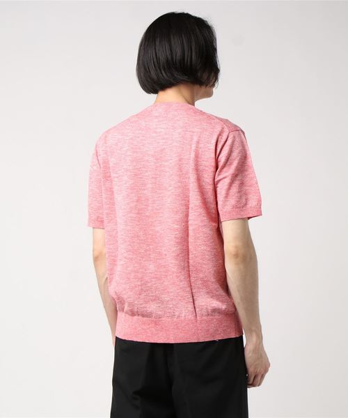 VICOMTE A.（ヴィコントアー）の「スラブ調ニットTシャツ（ニット/セーター・メンズ・ピンク/ブルー・S/M/L）」の4枚目の写真