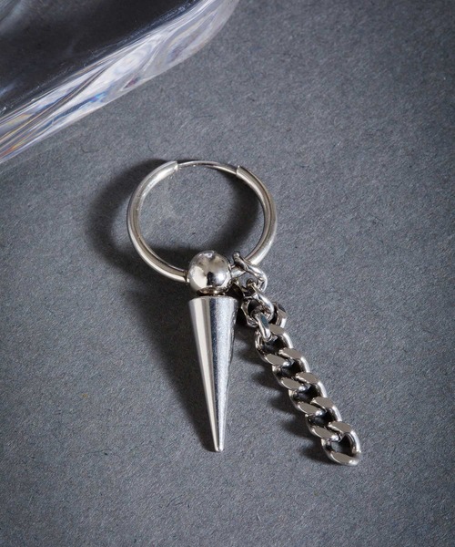 BROTHERHOOD（ブラザーフッド）の「【BROTHERHOOD】サージカル ステンレス フォーリンチェーンMIX ハーフ ピアス（ピアス（片耳用）・メンズ・A/B/C/D/E/I/H/G/F/J・FREE）」の5枚目の写真