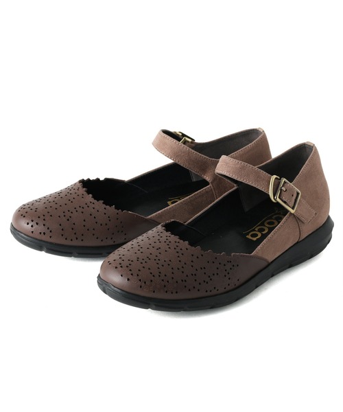 coca(ANDEX shoes product)(コカ)の「ストラップ付き バレエパンプス / 120022(スニーカー・レディース・アイボリー/ブラック/ベージュ・23.5cm/24.5cm/24.0cm/23.0cm/22.5cm)」の4枚目の写真