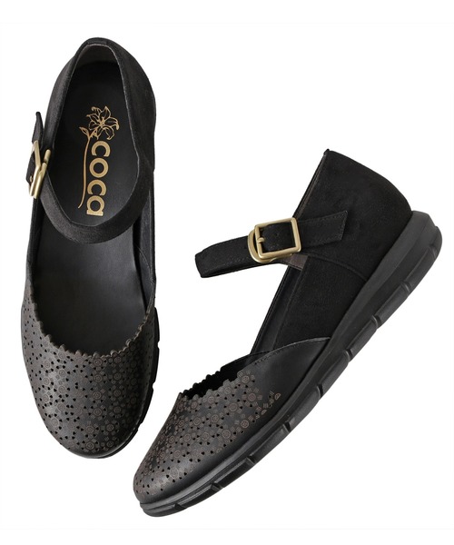 coca(ANDEX shoes product)(コカ)の「ストラップ付き バレエパンプス / 120022(スニーカー・レディース・アイボリー/ブラック/ベージュ・23.5cm/24.5cm/24.0cm/23.0cm/22.5cm)」の16枚目の写真