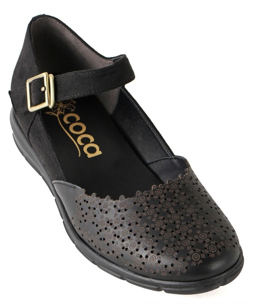 coca(ANDEX shoes product)(コカ)の「ストラップ付き バレエパンプス / 120022(スニーカー・レディース・アイボリー/ブラック/ベージュ・23.5cm/24.5cm/24.0cm/23.0cm/22.5cm)」の21枚目の写真