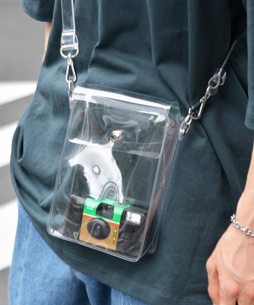 kutir（クティール）の「クリアショルダーバッグ（ショルダーバッグ・メンズ・ホワイト/チャコールグレー/ライトブルー/ラベンダー・FREE）」の21枚目の写真