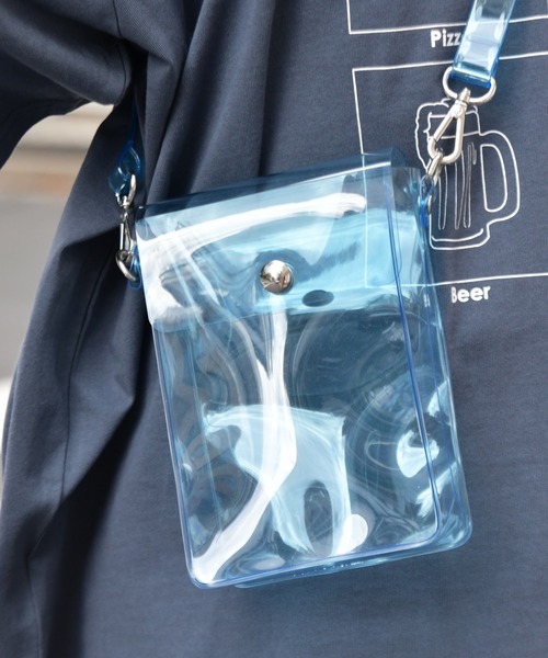 kutir（クティール）の「クリアショルダーバッグ（ショルダーバッグ・メンズ・ホワイト/チャコールグレー/ライトブルー/ラベンダー・FREE）」の11枚目の写真