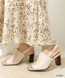 RANDA | ストレスフリー/スクエアトゥストラップサンダル(サンダル)