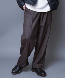 UNIIT | [shadow check easy pants/シャドーチェックイージーパンツ(セットアップ対応)]ワイドチェックパンツ　チェック柄ワイドパンツ(その他パンツ)