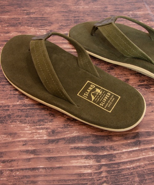 ISLAND SLIPPER(アイランドスリッパ)の「ISLAND SLIPPER ビーチサンダル/トングサンダル(サンダル・メンズ・ベージュ/ネイビー/オリーブ・M/L)」の2枚目の写真
