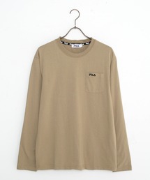 FILA/フィラ ワンポイント ブランド ロゴ 刺繍 BIGロゴ プリント クルーネック 長袖 Tシャツ ロンT