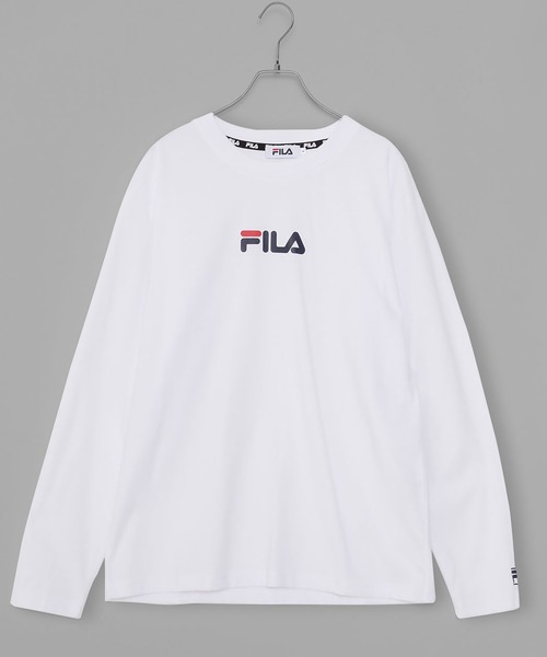 FILA(フィラ)の「FILA/フィラ ワンポイント ブランド ロゴ 刺繍 BIGロゴ プリント クルーネック 長袖 Tシャツ ロンT(Tシャツ/カットソー・メンズ・ホワイト/ブラック/ネイビー/モカ/ホワイト系その他/ブラック系その他/杢グレー/グレー系その他/ブラウン系その他/ブルー系その他/ホワイト系その他2/ブラック系その他2/ブルー系その他2/グレー系その他2/ホワイト系その他3/ブラック系その他3/ブルー系その他3/グレー系その他3/ベージュ系その他/ベージュ/ダークグリーン/ライトブルー・LL/M/L/3L)」の5枚目の写真