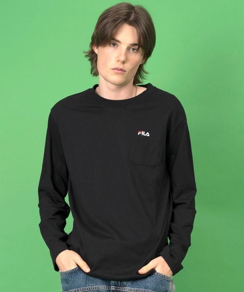 FILA(フィラ)の「FILA/フィラ ワンポイント ブランド ロゴ 刺繍 BIGロゴ プリント クルーネック 長袖 Tシャツ ロンT(Tシャツ/カットソー・メンズ・ホワイト/ブラック/ネイビー/モカ/ホワイト系その他/ブラック系その他/杢グレー/グレー系その他/ブラウン系その他/ブルー系その他/ホワイト系その他2/ブラック系その他2/ブルー系その他2/グレー系その他2/ホワイト系その他3/ブラック系その他3/ブルー系その他3/グレー系その他3/ベージュ系その他/ベージュ/ダークグリーン/ライトブルー・LL/M/L/3L)」の7枚目の写真