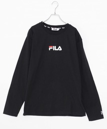 FILA/フィラ ワンポイント ブランド ロゴ 刺繍 BIGロゴ プリント クルーネック 長袖 Tシャツ ロンT