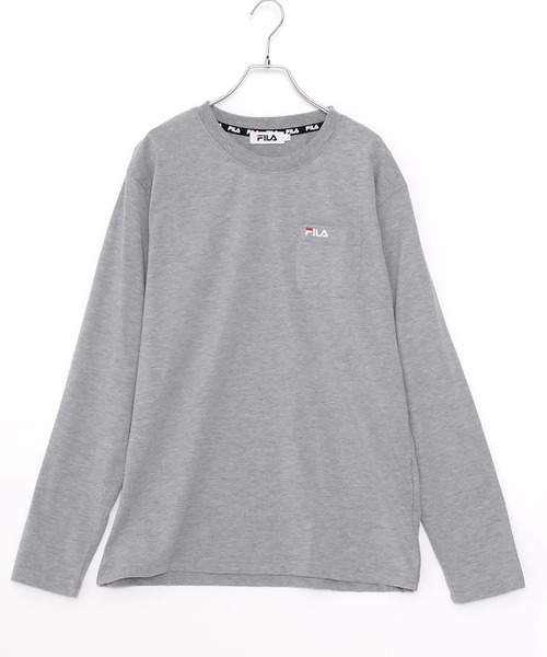 FILA(フィラ)の「FILA/フィラ ワンポイント ブランド ロゴ 刺繍 BIGロゴ プリント クルーネック 長袖 Tシャツ ロンT(Tシャツ/カットソー・メンズ・ホワイト/ブラック/ネイビー/モカ/ホワイト系その他/ブラック系その他/杢グレー/グレー系その他/ブラウン系その他/ブルー系その他/ホワイト系その他2/ブラック系その他2/ブルー系その他2/グレー系その他2/ホワイト系その他3/ブラック系その他3/ブルー系その他3/グレー系その他3/ベージュ系その他/ベージュ/ダークグリーン/ライトブルー・LL/M/L/3L)」の11枚目の写真