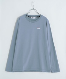 FILA/フィラ ワンポイント ブランド ロゴ 刺繍 BIGロゴ プリント クルーネック 長袖 Tシャツ ロンT