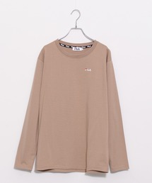 FILA/フィラ ワンポイント ブランド ロゴ 刺繍 BIGロゴ プリント クルーネック 長袖 Tシャツ ロンT