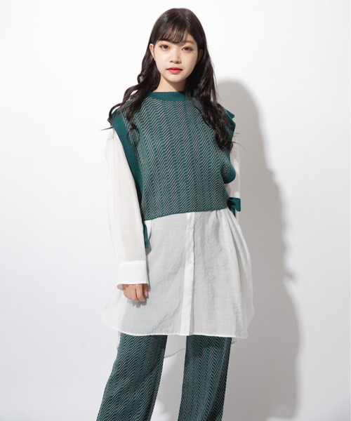 Mysa&Liina（ミーサリーナ）の「柄編みニットフレアパンツ（その他パンツ・レディース・ブラック/グリーン/キャメル・M）」の14枚目の写真