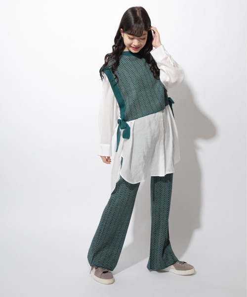 Mysa&Liina（ミーサリーナ）の「柄編みニットフレアパンツ（その他パンツ・レディース・ブラック/グリーン/キャメル・M）」の15枚目の写真