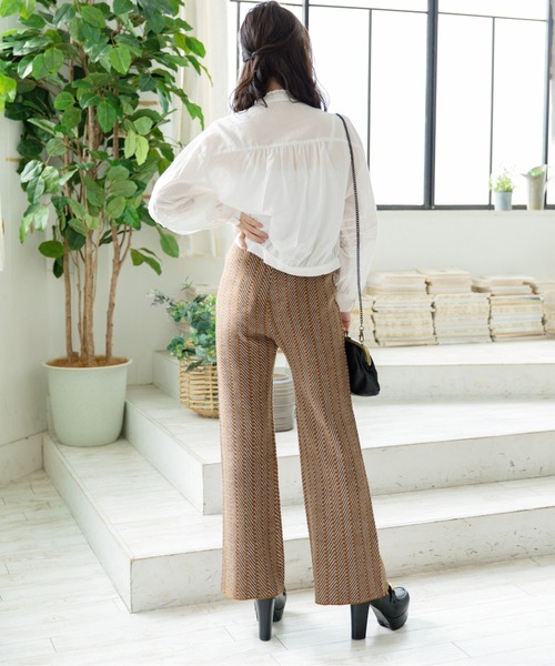 Mysa&Liina（ミーサリーナ）の「柄編みニットフレアパンツ（その他パンツ・レディース・ブラック/グリーン/キャメル・M）」の18枚目の写真