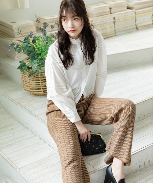 Mysa&Liina（ミーサリーナ）の「柄編みニットフレアパンツ（その他パンツ・レディース・ブラック/グリーン/キャメル・M）」の20枚目の写真