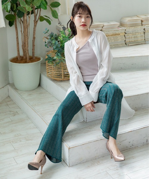 Mysa&Liina（ミーサリーナ）の「柄編みニットフレアパンツ（その他パンツ・レディース・ブラック/グリーン/キャメル・M）」の21枚目の写真