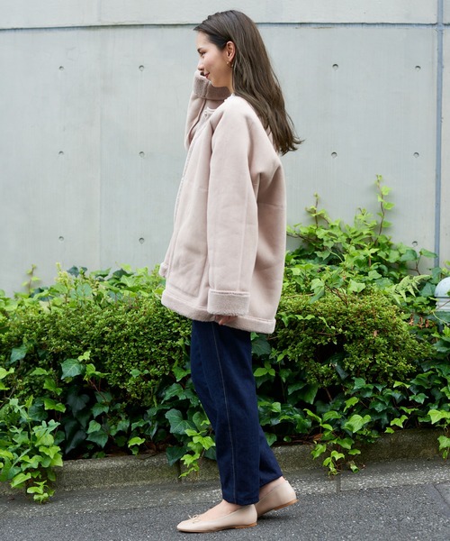 flower（フラワー）の「2WAY エコムートンコート（ムートンコート・レディース・ベージュ/アイボリー・FREE）」の15枚目の写真