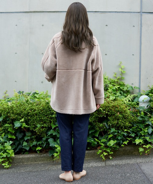 flower（フラワー）の「2WAY エコムートンコート（ムートンコート・レディース・ベージュ/アイボリー・FREE）」の18枚目の写真