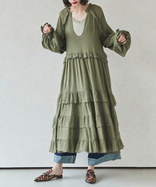 ラベルエチュード　フリルドレス/ワンピース　クリニング済み ラベルエチュード フリルドレス/ワンピース クリニング済み ONE PIECE