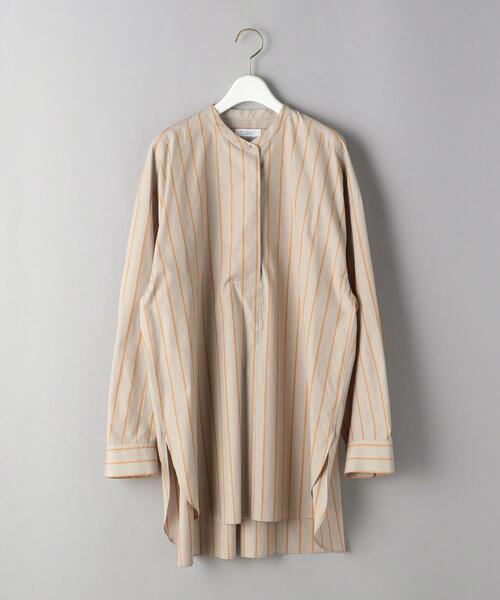 コットンタイプライターワイドスキッパーネックシャツ BEAUTY&YOUTH UNITED ARROWS（ビューティーアンドユースユナイテッド