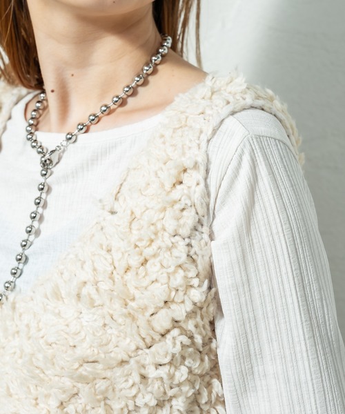 mystic（ミスティック）の「Lara Big ball necklece（ネックレス・レディース・シルバー・ONE SIZE）」の4枚目の写真