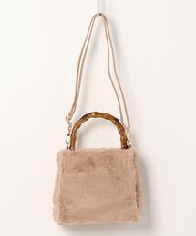 natural couture | バンブーハンドルファー２ＷＡＹバッグ(ショルダーバッグ)