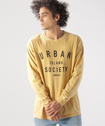 【URBAN ISLAND SOCIETY(アーバンアイランドソサエティ)】ロゴピグメント L/S T