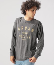 【URBAN ISLAND SOCIETY(アーバンアイランドソサエティ)】ロゴピグメント L/S T