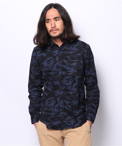 WEGO(ウィゴー)の「WEGO/カモフラプリントネルシャツ(シャツ/ブラウス・メンズ・カーキ/ネイビー・LARGE/MEDIUM)」の11枚目の写真