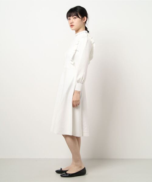 Prima Scherrer(プリマシェレル)の「ニット ワンピース フリルデザイン Prima Scherrer(ワンピース・レディース・ホワイト/ブラック/モカ/サックスブルー/パープル系その他・S/M)」の12枚目の写真