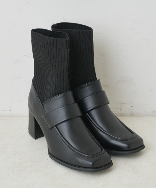 Chico(チコ)の「ソックスヒールローファー(ローファー・レディース・ブラック/ライトベージュ・SMALL/MEDIUM/LARGE)」の5枚目の写真