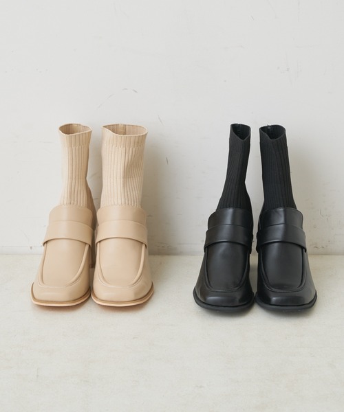 Chico(チコ)の「ソックスヒールローファー(ローファー・レディース・ブラック/ライトベージュ・SMALL/MEDIUM/LARGE)」の15枚目の写真