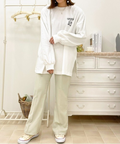 apres jour（アプレジュール）の「アソートスリット入りロンT【ZOZOTOWN限定アイテム】（Tシャツ/カットソー・レディース・オフホワイト/アイボリー/ミント/クリーム/ホワイト系その他/ダークブルー・X-LARGE/フリー）」の10枚目の写真