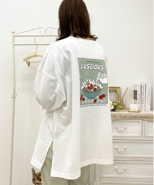 apres jour（アプレジュール）の「アソートスリット入りロンT【ZOZOTOWN限定アイテム】（Tシャツ/カットソー・レディース・オフホワイト/アイボリー/ミント/クリーム/ホワイト系その他/ダークブルー・X-LARGE/フリー）」の9枚目の写真