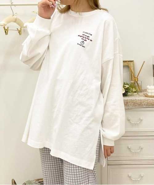 apres jour（アプレジュール）の「アソートスリット入りロンT【ZOZOTOWN限定アイテム】（Tシャツ/カットソー・レディース・オフホワイト/アイボリー/ミント/クリーム/ホワイト系その他/ダークブルー・X-LARGE/フリー）」の16枚目の写真