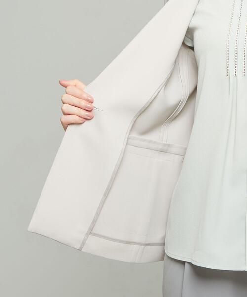 closet story(クローゼットストーリー)の「<closet story>□ユル テーラード ジャケット -手洗い可能-(テーラードジャケット・レディース・ライトグレー/ブラック・FREE)」の7枚目の写真