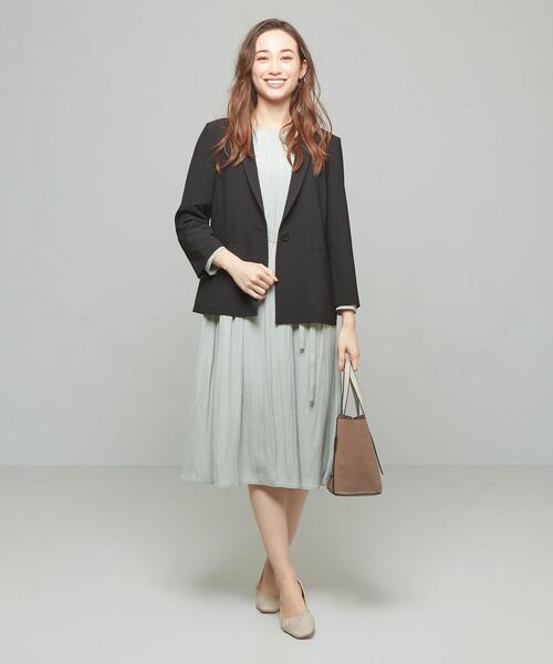 closet story(クローゼットストーリー)の「<closet story>□ユル テーラード ジャケット -手洗い可能-(テーラードジャケット・レディース・ライトグレー/ブラック・FREE)」の9枚目の写真