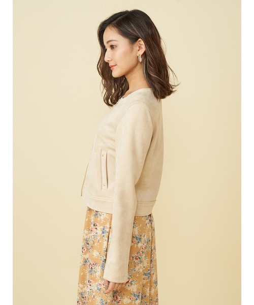 ROYAL PARTY（ロイヤルパーティー）の「ノーカラージャケット（ノーカラージャケット・レディース・ライトグレー/ブラック/ベージュ・FREE）」の19枚目の写真