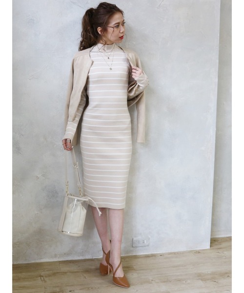 ROYAL PARTY（ロイヤルパーティー）の「ノーカラージャケット（ノーカラージャケット・レディース・ライトグレー/ブラック/ベージュ・FREE）」の8枚目の写真