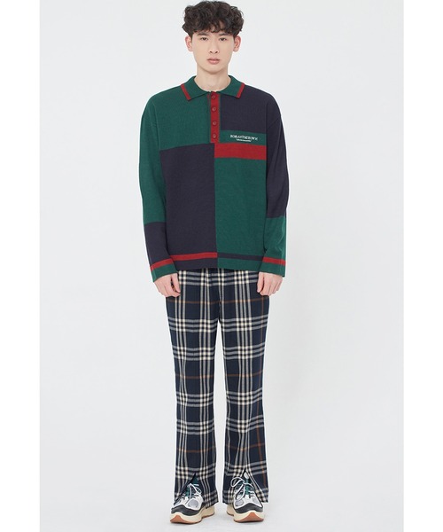 ROMANTIC CROWN（ロマンティッククラウン）の「『ROMANTIC CROWN/ロマンティッククラウン』CONTRAST KNIT POLO/コントラストニットポロ（ポロシャツ・レディース・ベージュ/グリーン・M）」の15枚目の写真