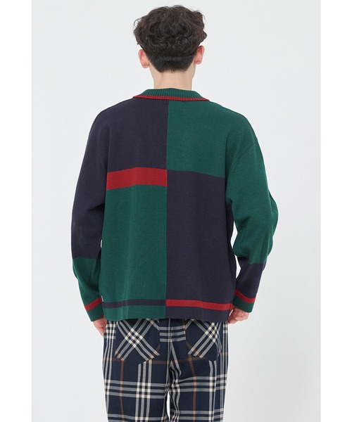 ROMANTIC CROWN（ロマンティッククラウン）の「『ROMANTIC CROWN/ロマンティッククラウン』CONTRAST KNIT POLO/コントラストニットポロ（ポロシャツ・レディース・ベージュ/グリーン・M）」の13枚目の写真