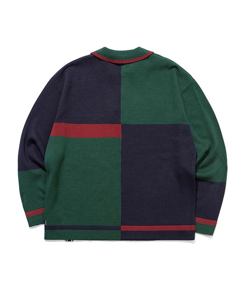 ROMANTIC CROWN（ロマンティッククラウン）の「『ROMANTIC CROWN/ロマンティッククラウン』CONTRAST KNIT POLO/コントラストニットポロ（ポロシャツ・レディース・ベージュ/グリーン・M）」の16枚目の写真