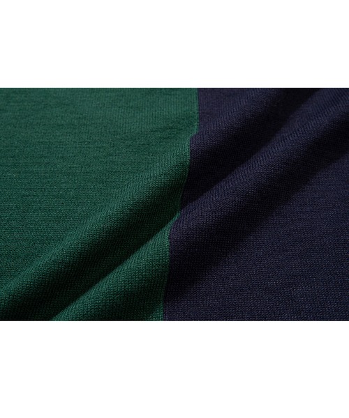 ROMANTIC CROWN（ロマンティッククラウン）の「『ROMANTIC CROWN/ロマンティッククラウン』CONTRAST KNIT POLO/コントラストニットポロ（ポロシャツ・レディース・ベージュ/グリーン・M）」の8枚目の写真